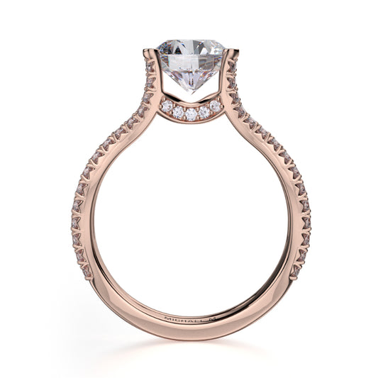 Michael M 18k Rose Gold Monaco Engagement Ring
