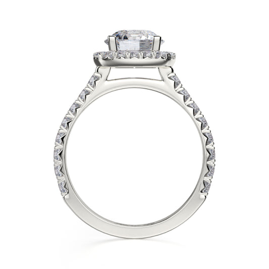 Michael M 18k White Gold Monaco Engagement Ring