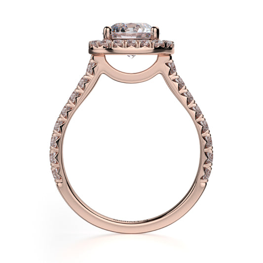 Michael M 18k Rose Gold Monaco Engagement Ring