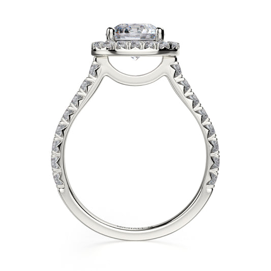 Michael M 18k White Gold Monaco Engagement Ring