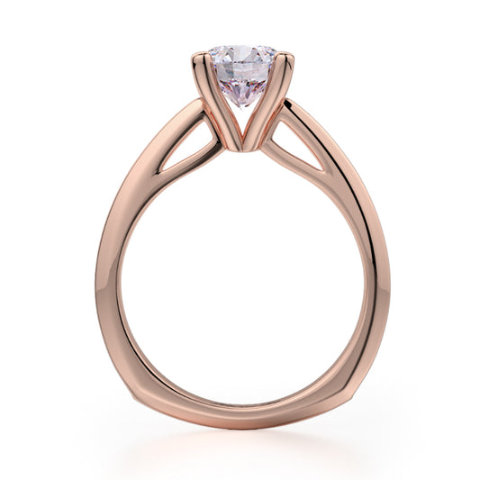 Michael M 18k Rose Gold M Engagement Ring