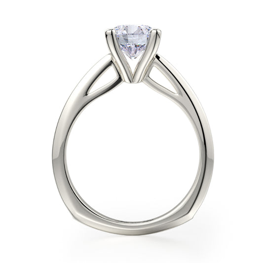 Michael M 18k White Gold M Engagement Ring