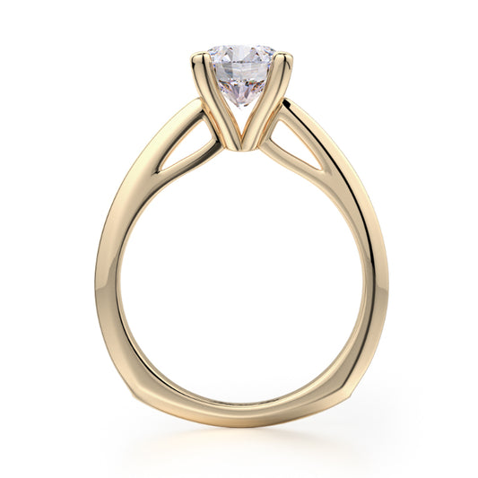 Michael M 18k Yellow Gold M Engagement Ring