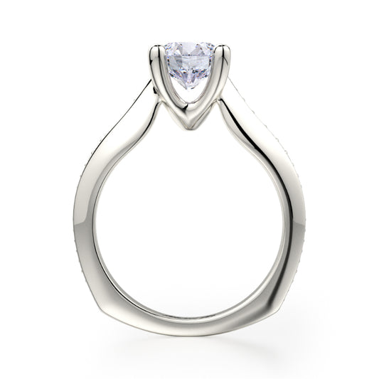 Michael M 18k White Gold M Engagement Ring