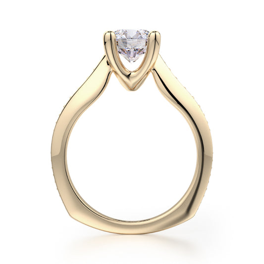 Michael M 18k Yellow Gold M Engagement Ring