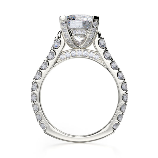Michael M 18k White Gold Stella Engagement Ring