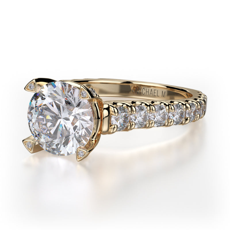 Michael M 18k Yellow Gold Stella Engagement Ring