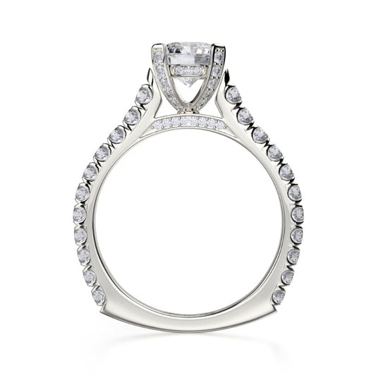 Michael M 18k White Gold Stella Engagement Ring