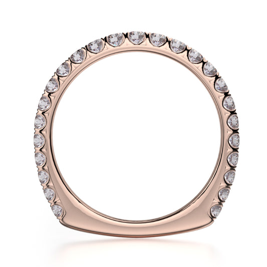 Michael M 18k Rose Gold Diamond Wedding Band