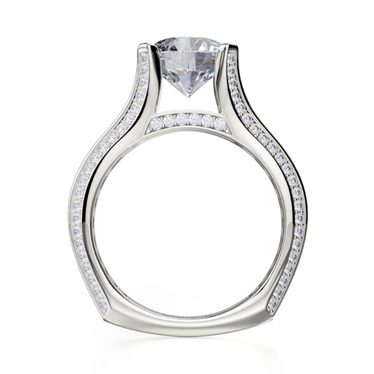 Michael M 18k White Gold Strada Engagement Ring