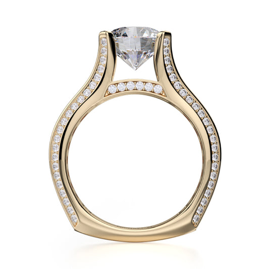 Michael M 18k Yellow Gold Strada Engagement Ring