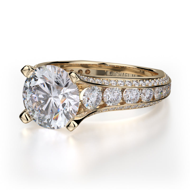 Michael M 18k Yellow Gold Strada Engagement Ring