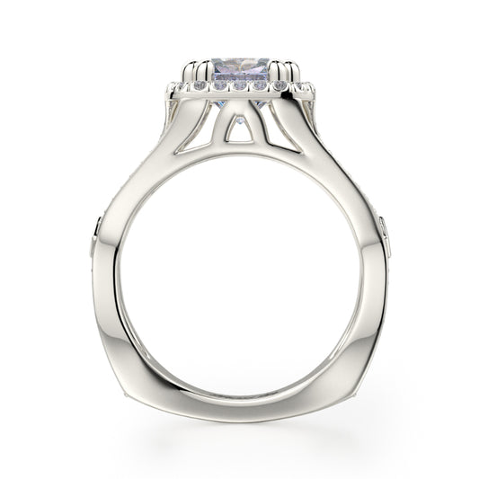 Michael M 18k White Gold Princess Engagement Ring