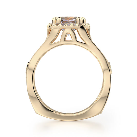 Michael M 18k Yellow Gold Princess Engagement Ring
