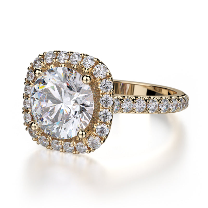 Michael M 18k Yellow Gold Europa Engagement Ring