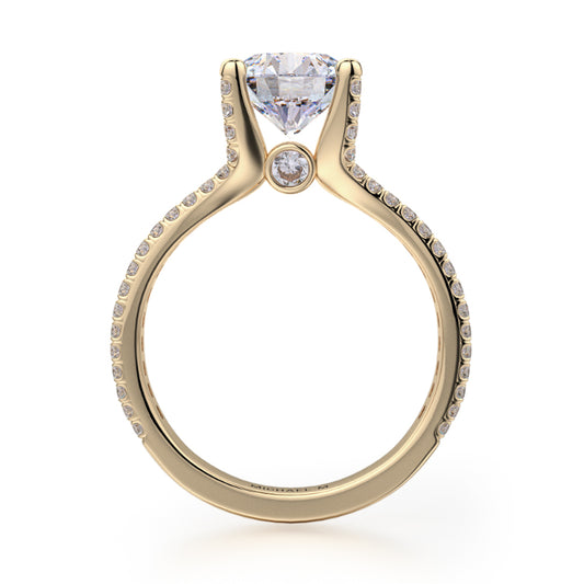 Michael M 18k Yellow Gold Strada Engagement Ring