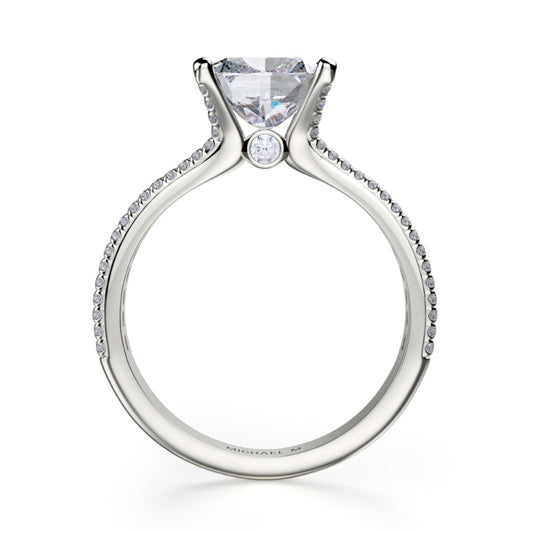 Michael M 18k White Gold Strada Engagement Ring