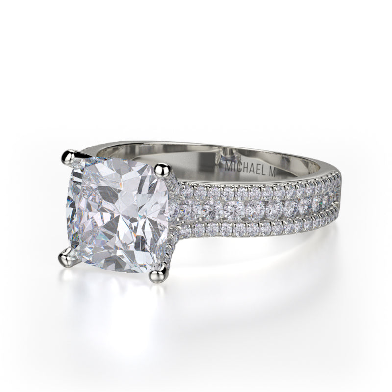Michael M 18k White Gold Strada Engagement Ring