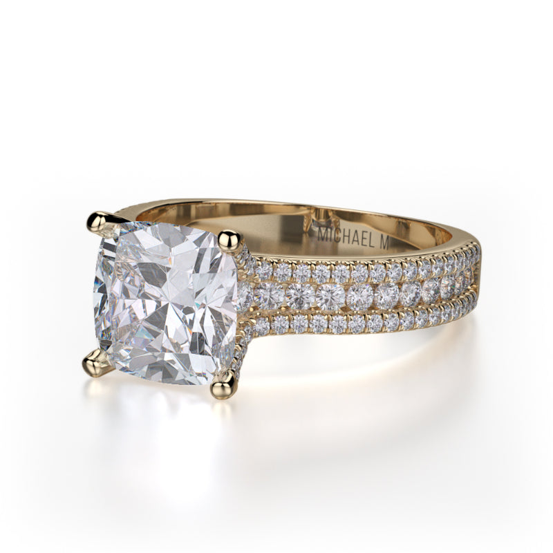 Michael M 18k Yellow Gold Strada Engagement Ring