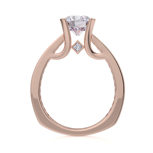Michael M 18k Rose Gold Strada Engagement Ring