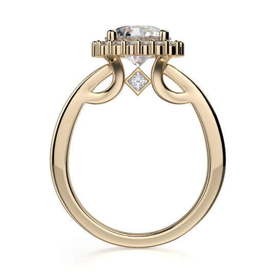 Michael M 18k Yellow Gold Strada Engagement Ring