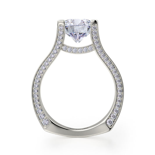 Michael M 18k White Gold Strada Engagement Ring
