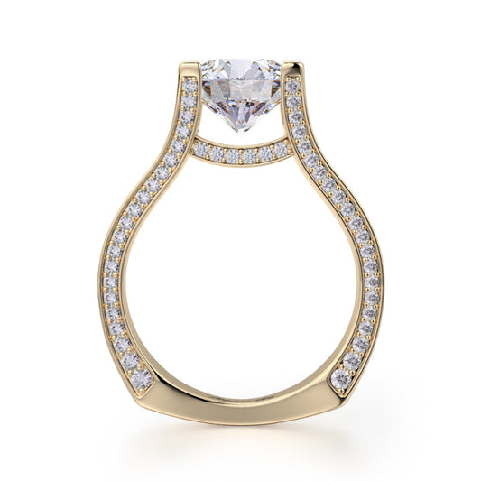 Michael M 18k Yellow Gold Strada Engagement Ring