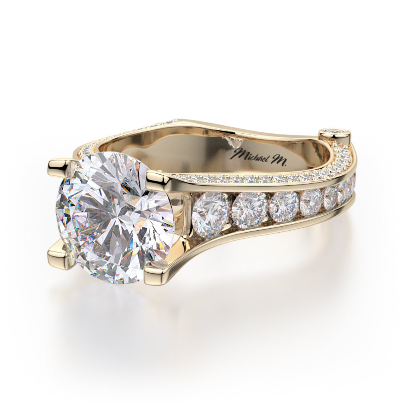 Michael M 18k Yellow Gold Strada Engagement Ring