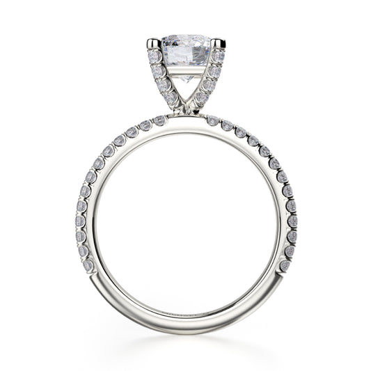 Michael M 18k White Gold Europa Engagement Ring
