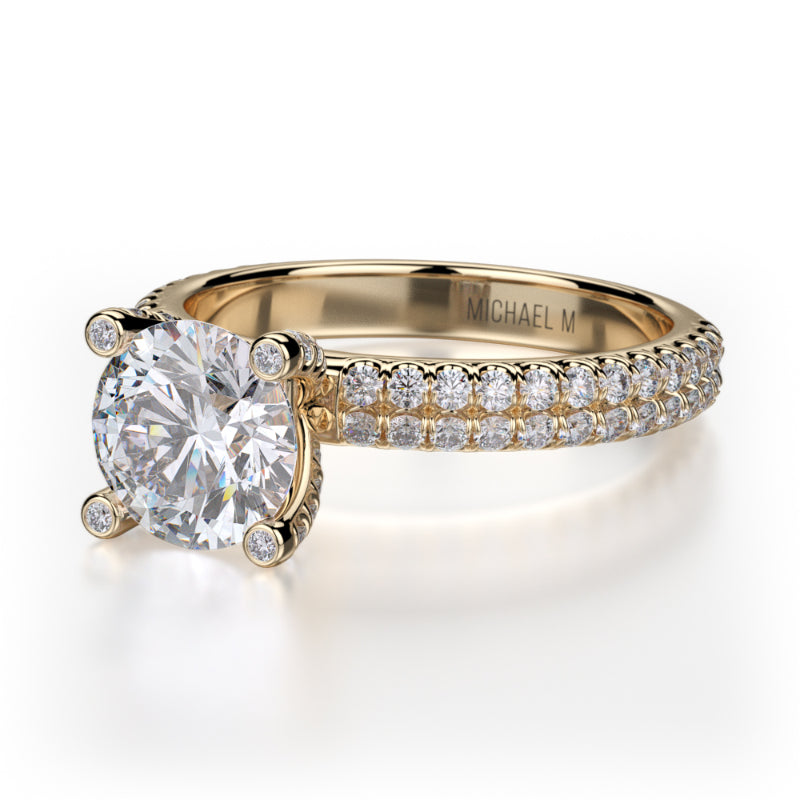 Michael M 18k Yellow Gold Europa Engagement Ring