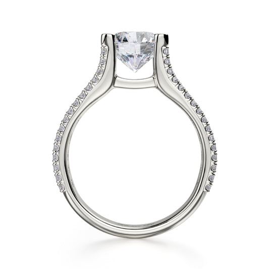 Michael M 18k White Gold Strada Engagement Ring