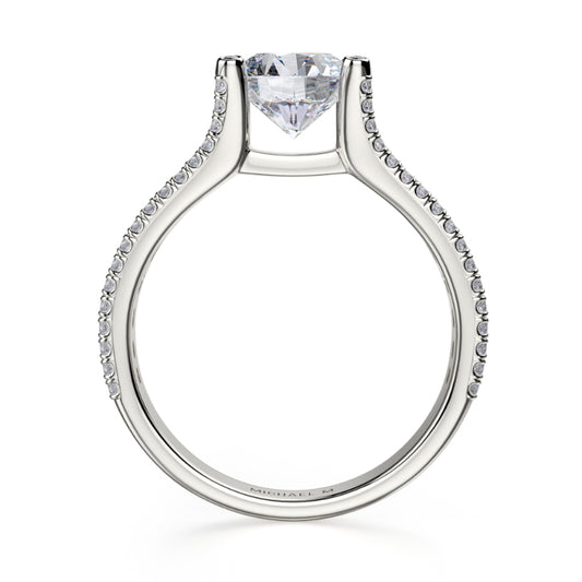 Michael M 18k White Gold Strada Engagement Ring
