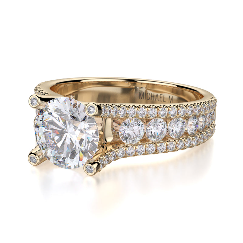 Michael M 18k Yellow Gold Strada Engagement Ring