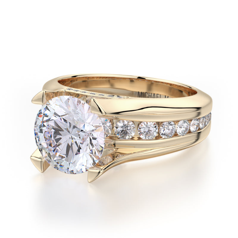 Michael M 18k Yellow Gold Strada Engagement Ring