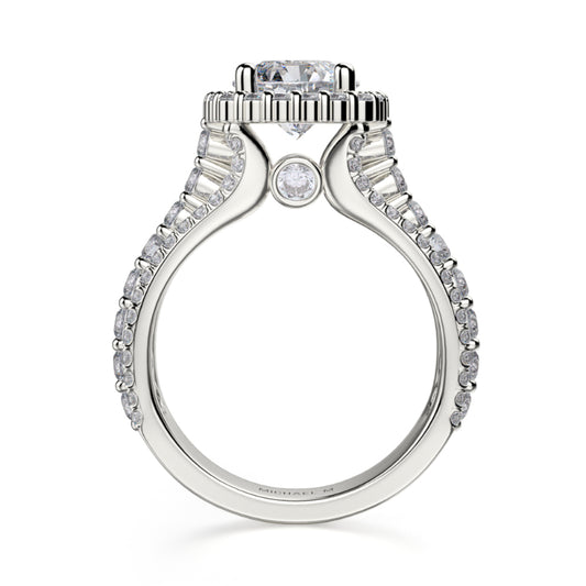 Michael M 18k White Gold Stella Engagement Ring