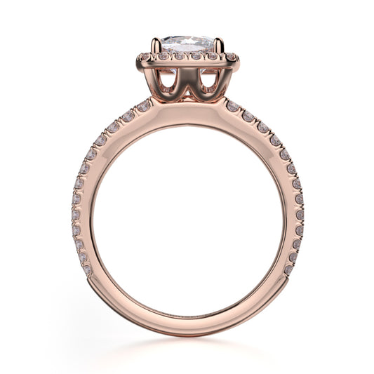 Michael M 18k Rose Gold Europa Engagement Ring