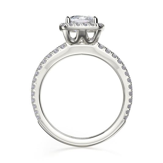 Michael M 18k White Gold Europa Engagement Ring