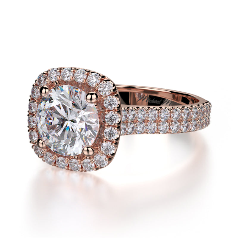 Michael M 18k Rose Gold Europa Engagement Ring