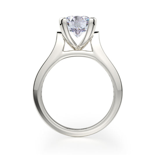 Michael M 18k White Gold Strada Engagement Ring