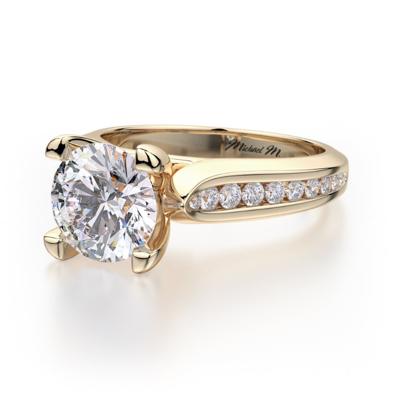 Michael M 18k Yellow Gold Strada Engagement Ring