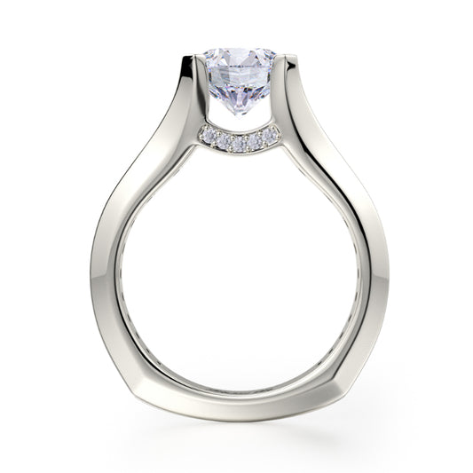 Michael M 18k White Gold Strada Engagement Ring