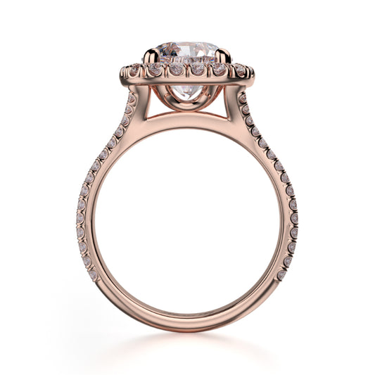 Michael M 18k Rose Gold Europa Engagement Ring