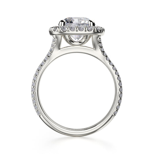 Michael M 18k White Gold Europa Engagement Ring