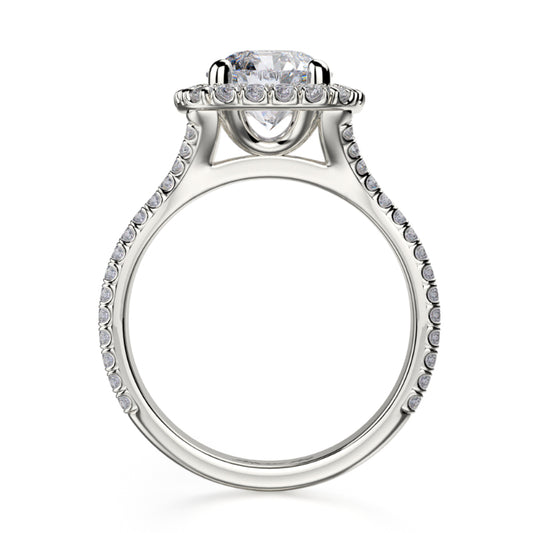 Michael M 18k White Gold Europa Engagement Ring