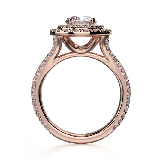 Michael M 18k Rose Gold Europa Engagement Ring