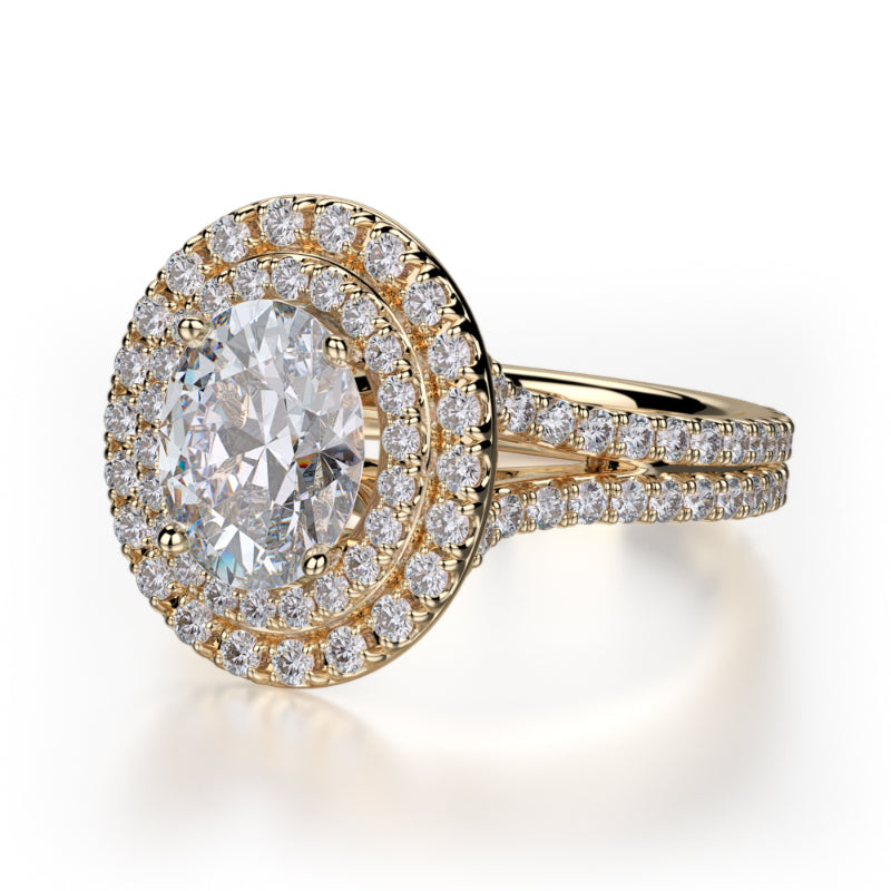 Michael M 18k Yellow Gold Europa Engagement Ring