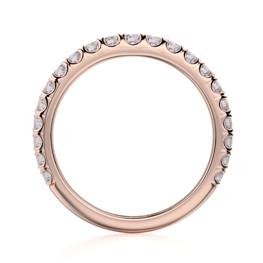 Michael M 18k Rose Gold Diamond Wedding Band
