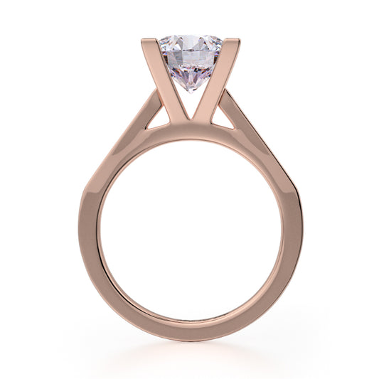 Michael M 18k Rose Gold Love Engagement Ring