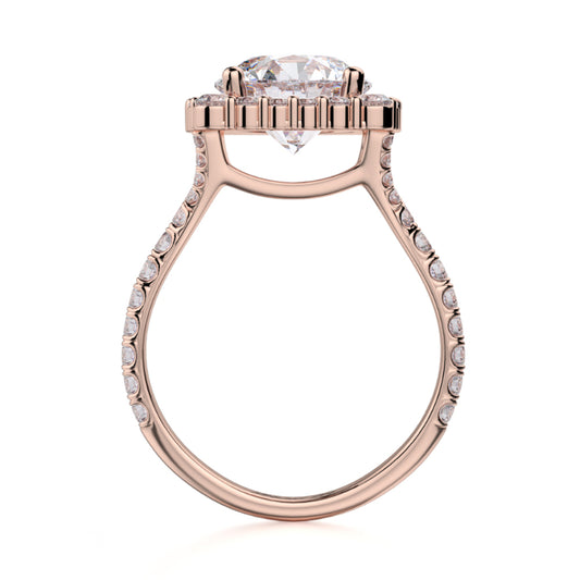 Michael M 18k Rose Gold Europa Engagement Ring