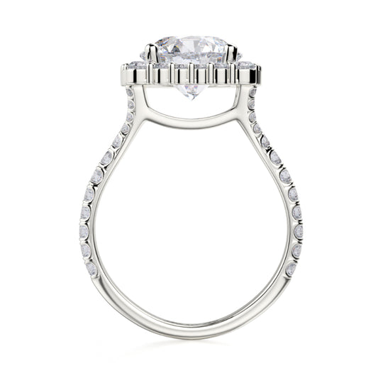 Michael M 18k White Gold Europa Engagement Ring